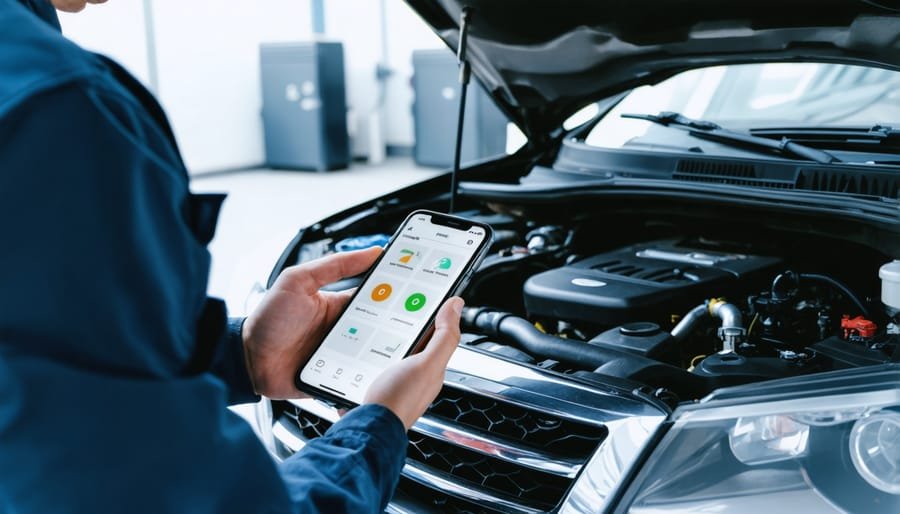 AI vehicle diagnostics Australia 2026 — Protec Car Care Melton mechanic using Bosch AI diagnostic equipment connected to vehicle ECU